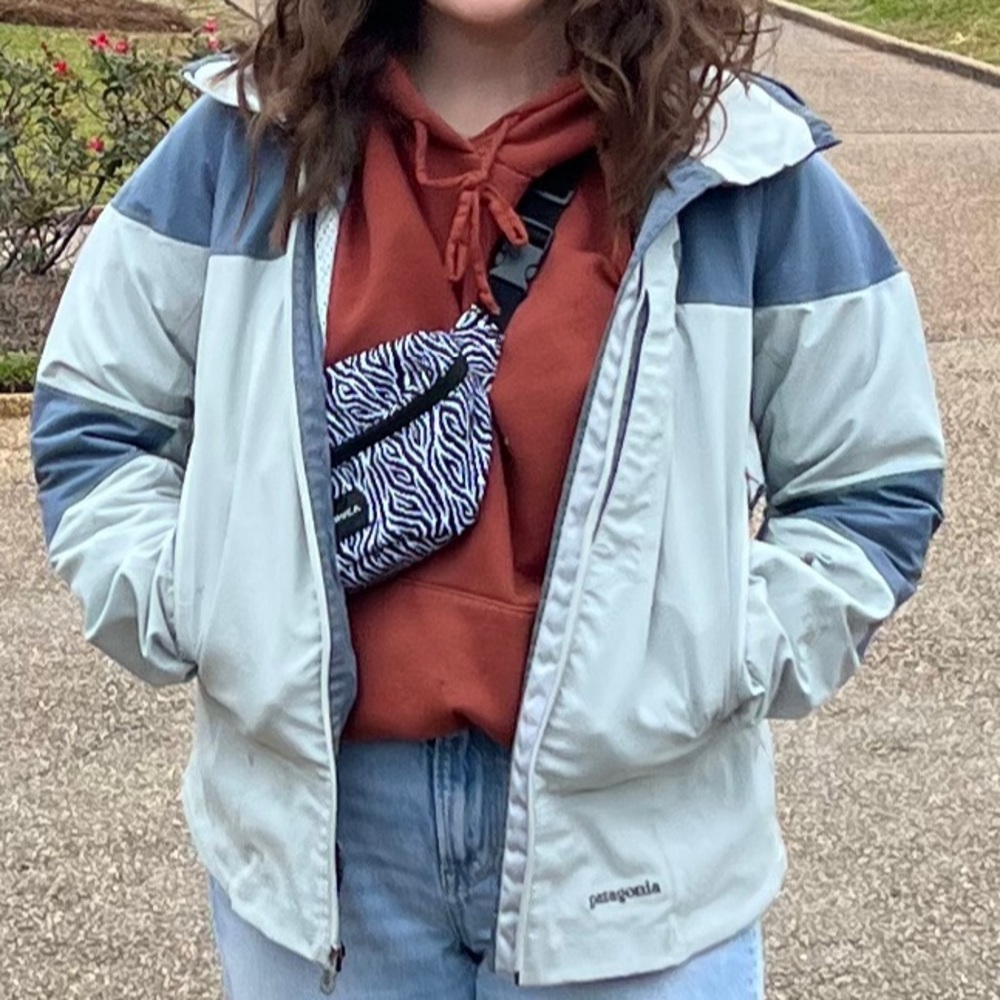 Patagonia Grey Blue Rain Jacket